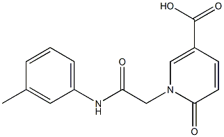 1-{[(3-methylphenyl)carbamoyl]methyl}-6-oxo-1,6-dihydropyridine-3-carboxylic acid Struktur