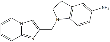 1-{imidazo[1,2-a]pyridin-2-ylmethyl}-2,3-dihydro-1H-indol-5-amine,,结构式