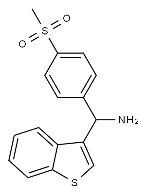 1-benzothiophen-3-yl(4-methanesulfonylphenyl)methanamine|