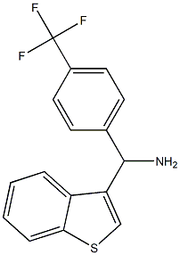 1-benzothiophen-3-yl[4-(trifluoromethyl)phenyl]methanamine Struktur