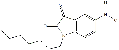 1-heptyl-5-nitro-2,3-dihydro-1H-indole-2,3-dione 结构式