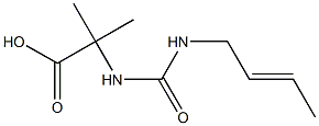 2-({[(2E)-but-2-enylamino]carbonyl}amino)-2-methylpropanoic acid Struktur