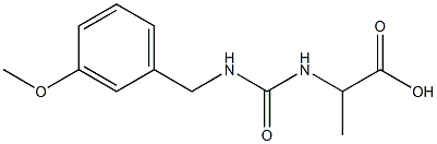 2-({[(3-methoxyphenyl)methyl]carbamoyl}amino)propanoic acid Struktur