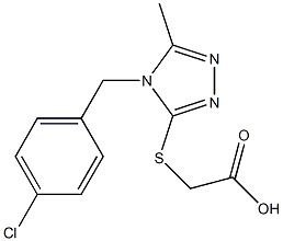 2-({4-[(4-chlorophenyl)methyl]-5-methyl-4H-1,2,4-triazol-3-yl}sulfanyl)acetic acid Structure