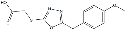 2-({5-[(4-methoxyphenyl)methyl]-1,3,4-oxadiazol-2-yl}sulfanyl)acetic acid|
