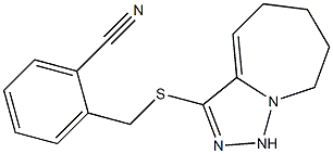 2-({5H,6H,7H,8H,9H-[1,2,4]triazolo[3,4-a]azepin-3-ylsulfanyl}methyl)benzonitrile 结构式