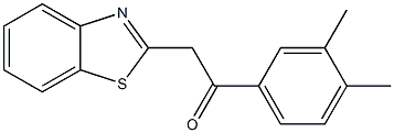 2-(1,3-benzothiazol-2-yl)-1-(3,4-dimethylphenyl)ethan-1-one Struktur