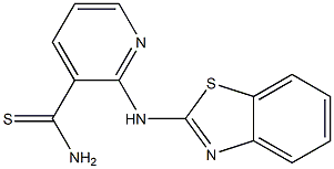 2-(1,3-benzothiazol-2-ylamino)pyridine-3-carbothioamide 化学構造式