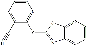 2-(1,3-benzothiazol-2-ylsulfanyl)pyridine-3-carbonitrile Structure