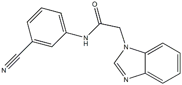 2-(1H-1,3-benzodiazol-1-yl)-N-(3-cyanophenyl)acetamide Struktur