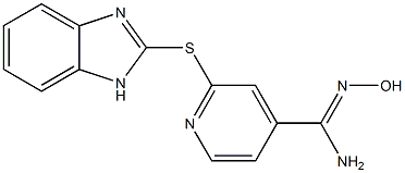 2-(1H-1,3-benzodiazol-2-ylsulfanyl)-N'-hydroxypyridine-4-carboximidamide Structure