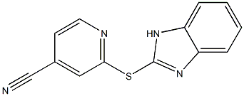 2-(1H-1,3-benzodiazol-2-ylsulfanyl)pyridine-4-carbonitrile Struktur
