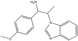 2-(1H-benzimidazol-1-yl)-1-(4-methoxyphenyl)propan-1-amine Struktur