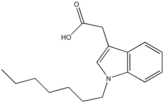2-(1-heptyl-1H-indol-3-yl)acetic acid 结构式