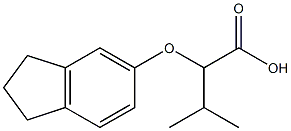 2-(2,3-dihydro-1H-inden-5-yloxy)-3-methylbutanoic acid Structure