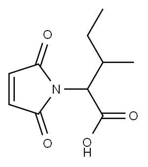 2-(2,5-dioxo-2,5-dihydro-1H-pyrrol-1-yl)-3-methylpentanoic acid 结构式