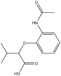 2-(2-acetamidophenoxy)-3-methylbutanoic acid Structure