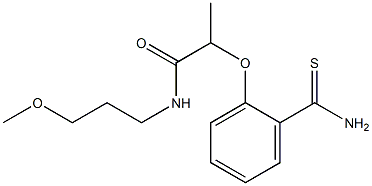 2-(2-carbamothioylphenoxy)-N-(3-methoxypropyl)propanamide Struktur