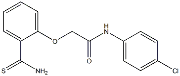 2-(2-carbamothioylphenoxy)-N-(4-chlorophenyl)acetamide Struktur