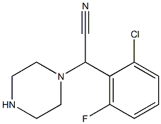 2-(2-chloro-6-fluorophenyl)-2-(piperazin-1-yl)acetonitrile Structure