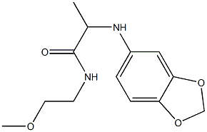 2-(2H-1,3-benzodioxol-5-ylamino)-N-(2-methoxyethyl)propanamide Structure