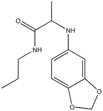 2-(2H-1,3-benzodioxol-5-ylamino)-N-propylpropanamide Structure