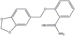 2-(2H-1,3-benzodioxol-5-ylmethoxy)benzene-1-carboximidamide Struktur