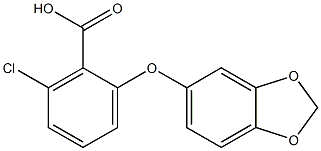 2-(2H-1,3-benzodioxol-5-yloxy)-6-chlorobenzoic acid Structure