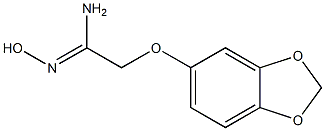 2-(2H-1,3-benzodioxol-5-yloxy)-N'-hydroxyethanimidamide Struktur