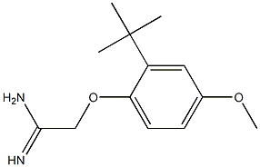 2-(2-tert-butyl-4-methoxyphenoxy)ethanimidamide Struktur