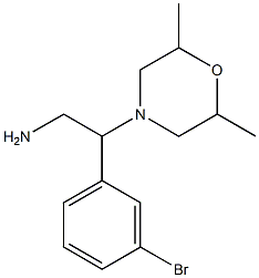 2-(3-bromophenyl)-2-(2,6-dimethylmorpholin-4-yl)ethanamine Structure