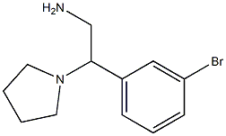 2-(3-bromophenyl)-2-pyrrolidin-1-ylethanamine Structure