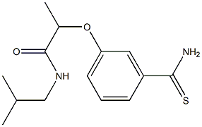 2-(3-carbamothioylphenoxy)-N-(2-methylpropyl)propanamide 结构式