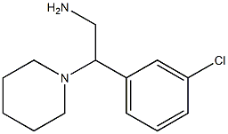 2-(3-chlorophenyl)-2-piperidin-1-ylethanamine Structure