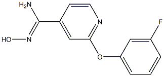 2-(3-fluorophenoxy)-N'-hydroxypyridine-4-carboximidamide Struktur