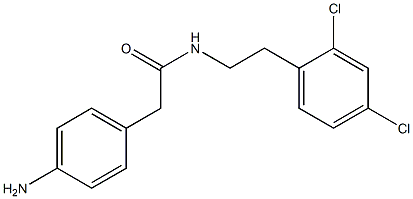 2-(4-aminophenyl)-N-[2-(2,4-dichlorophenyl)ethyl]acetamide,,结构式