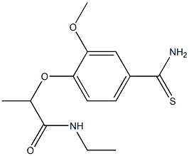2-(4-carbamothioyl-2-methoxyphenoxy)-N-ethylpropanamide Struktur