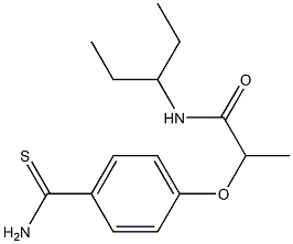 2-(4-carbamothioylphenoxy)-N-(pentan-3-yl)propanamide Structure