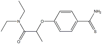 2-(4-carbamothioylphenoxy)-N,N-diethylpropanamide Struktur