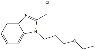 2-(chloromethyl)-1-(3-ethoxypropyl)-1H-1,3-benzodiazole,,结构式