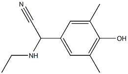 2-(ethylamino)-2-(4-hydroxy-3,5-dimethylphenyl)acetonitrile Structure