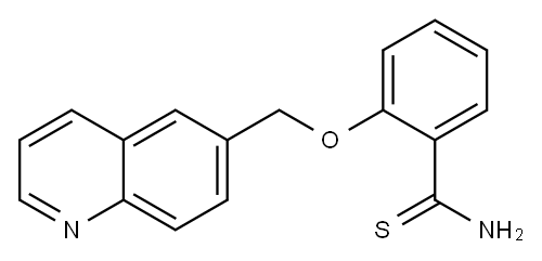 2-(quinolin-6-ylmethoxy)benzene-1-carbothioamide Struktur