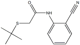 2-(tert-butylsulfanyl)-N-(2-cyanophenyl)acetamide Structure