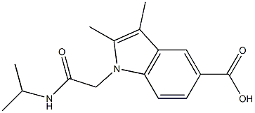 2,3-dimethyl-1-[(propan-2-ylcarbamoyl)methyl]-1H-indole-5-carboxylic acid Structure