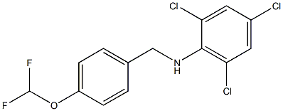 2,4,6-trichloro-N-{[4-(difluoromethoxy)phenyl]methyl}aniline Structure