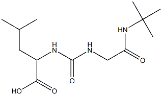2-[({[2-(tert-butylamino)-2-oxoethyl]amino}carbonyl)amino]-4-methylpentanoic acid Structure