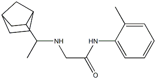 2-[(1-{bicyclo[2.2.1]heptan-2-yl}ethyl)amino]-N-(2-methylphenyl)acetamide Struktur