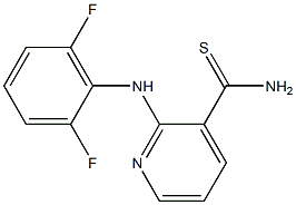 2-[(2,6-difluorophenyl)amino]pyridine-3-carbothioamide Struktur