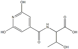 2-[(2,6-dihydroxyisonicotinoyl)amino]-3-hydroxybutanoic acid Structure