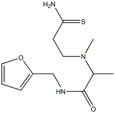 2-[(2-carbamothioylethyl)(methyl)amino]-N-(furan-2-ylmethyl)propanamide Struktur